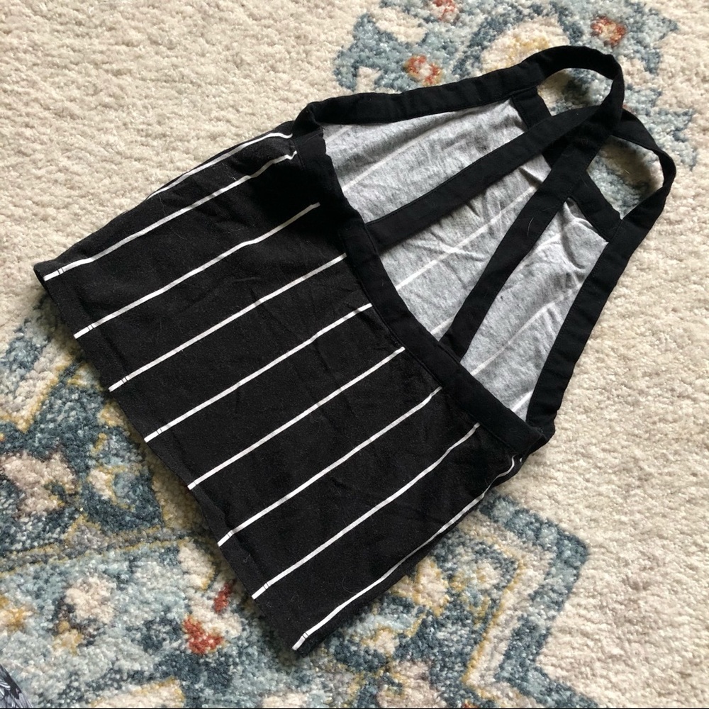 Black Semi Crop Top
